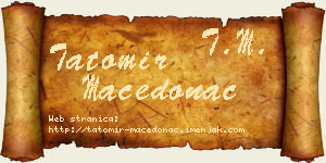 Tatomir Macedonac vizit kartica